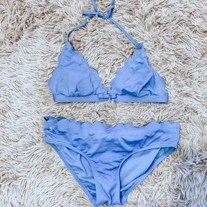 KATE SPADE NY Scalloped Triangle Bikini NWOT Large